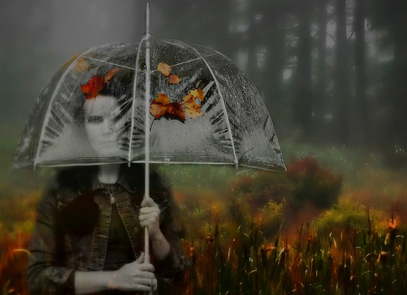 woman with umbrella woman with umbrella