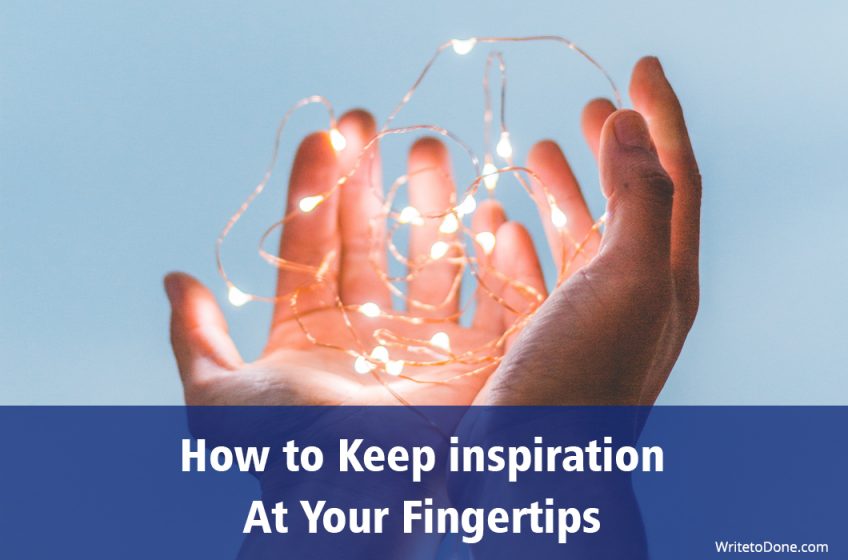 inspiration at your fingertips - hands holding lights