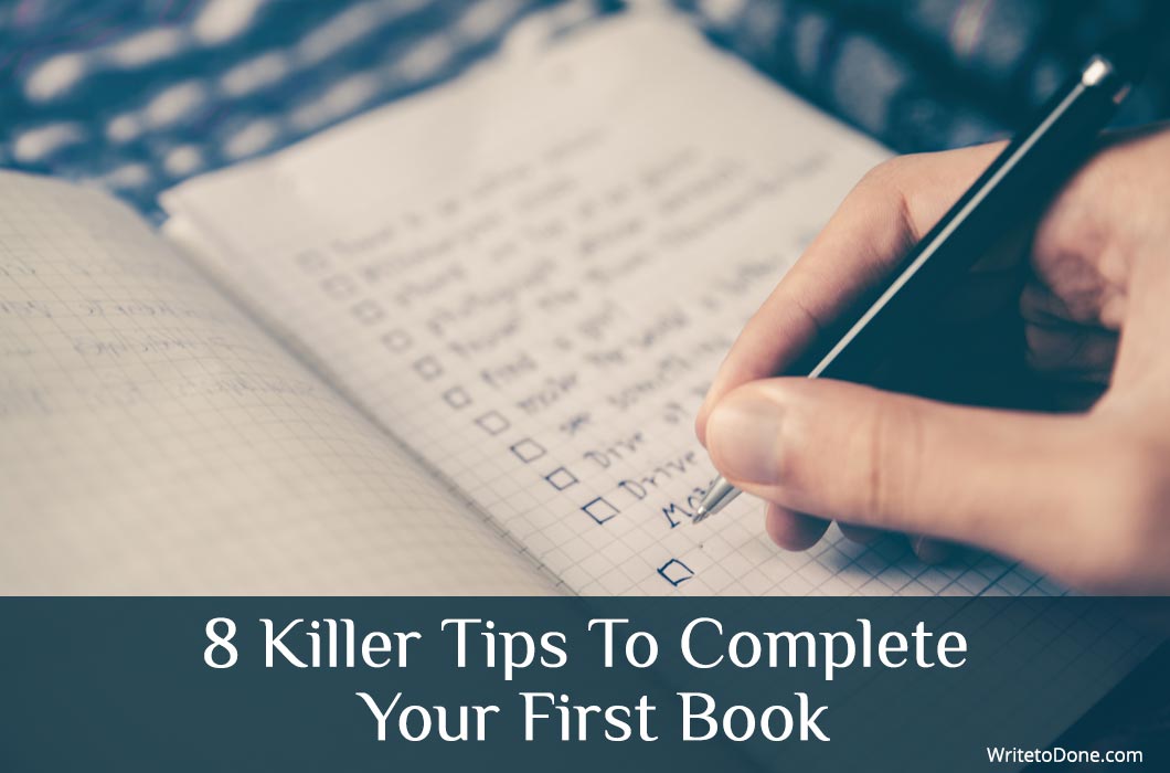 complete your first book - pen and paper