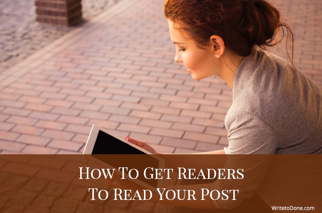 read your post - woman reading