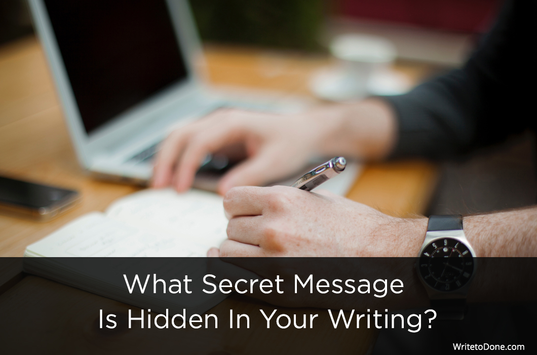 secret message - man writing