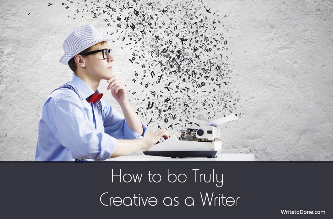 creative as a writer - man at typewriter