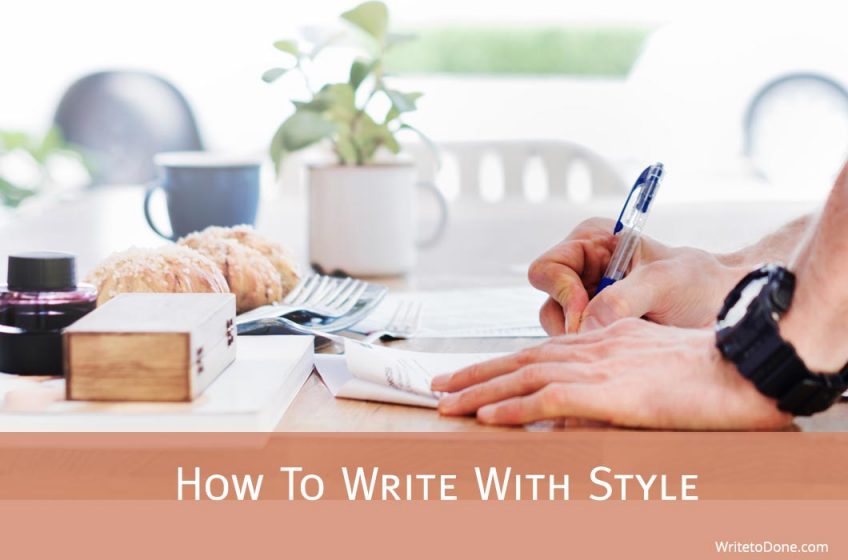 write with style - woman writing