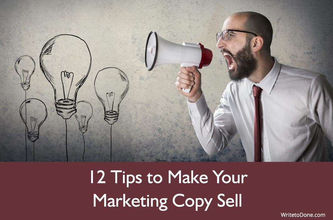 make your marketing copy sell - man with bullhorn