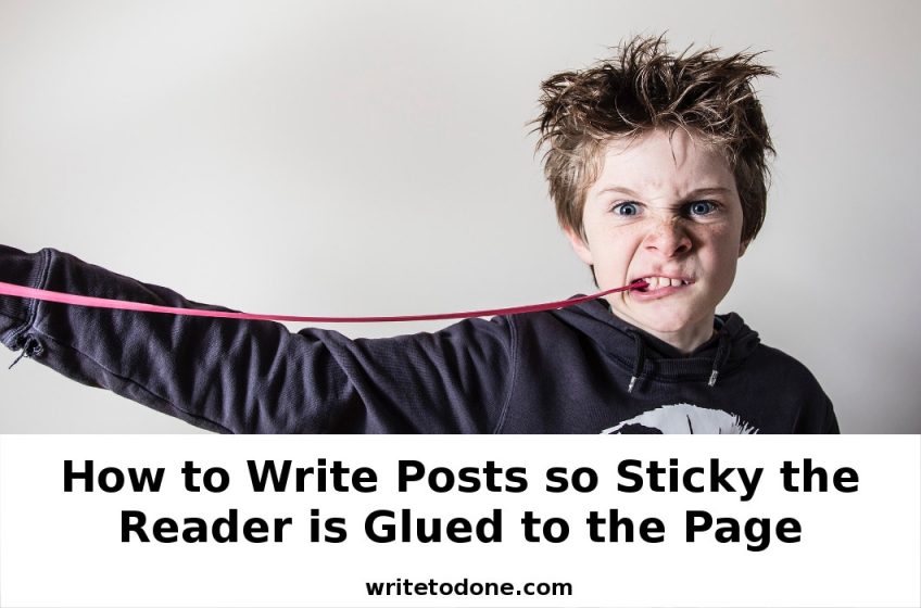 how to write posts - boy with chewing gum