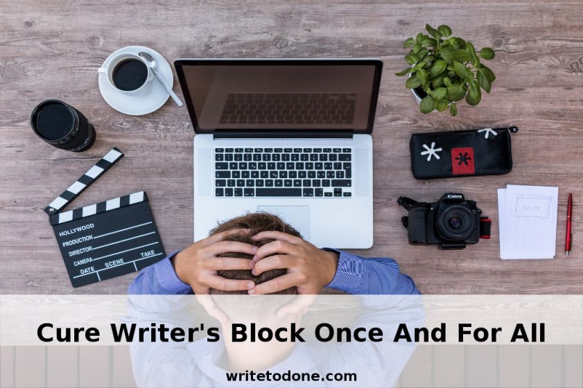 cure writer's block - frustrated writer