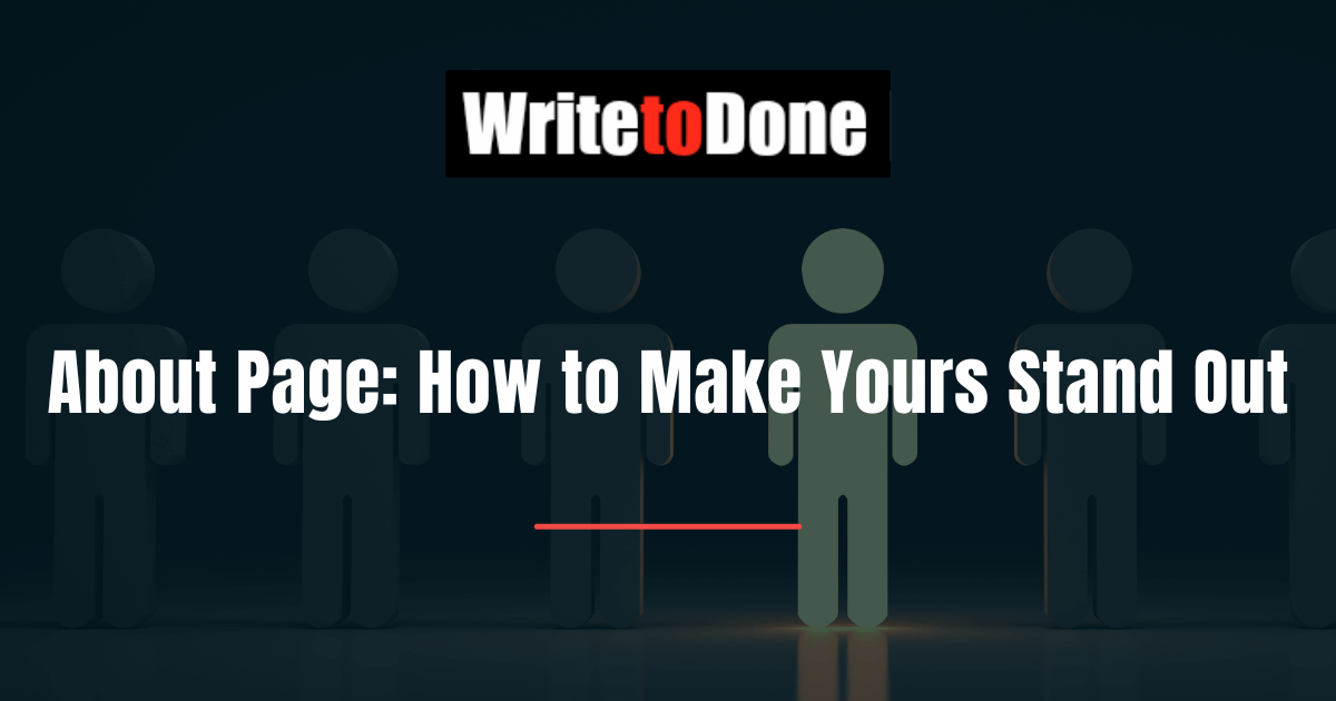 About Page How to Make Yours Stand Out