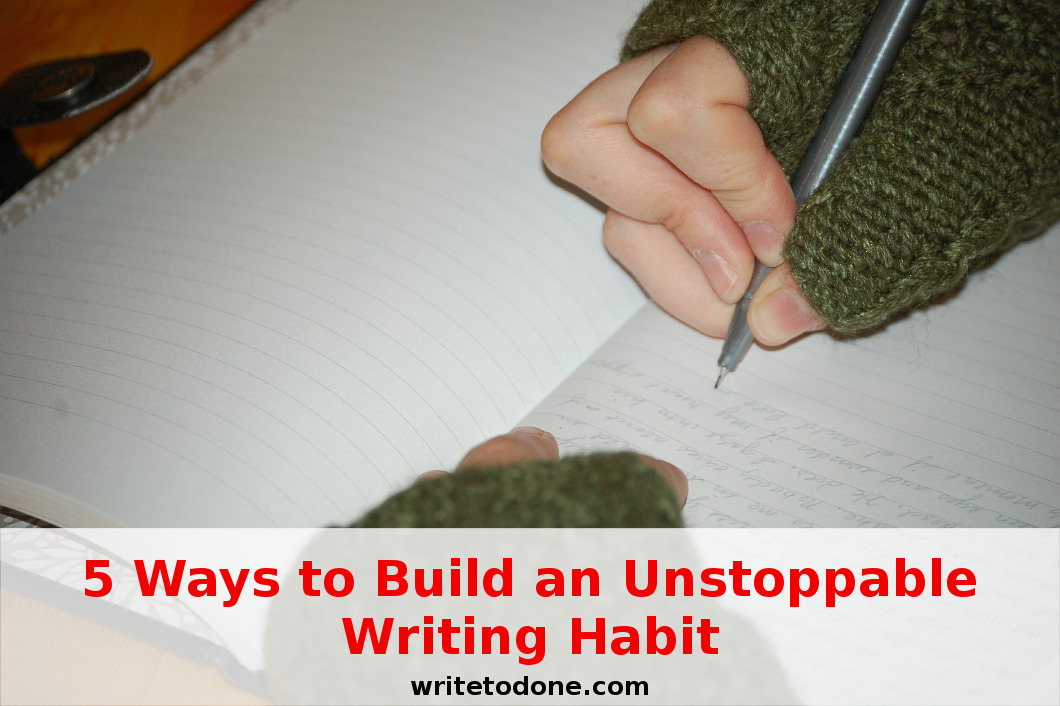 writing habit - person writing