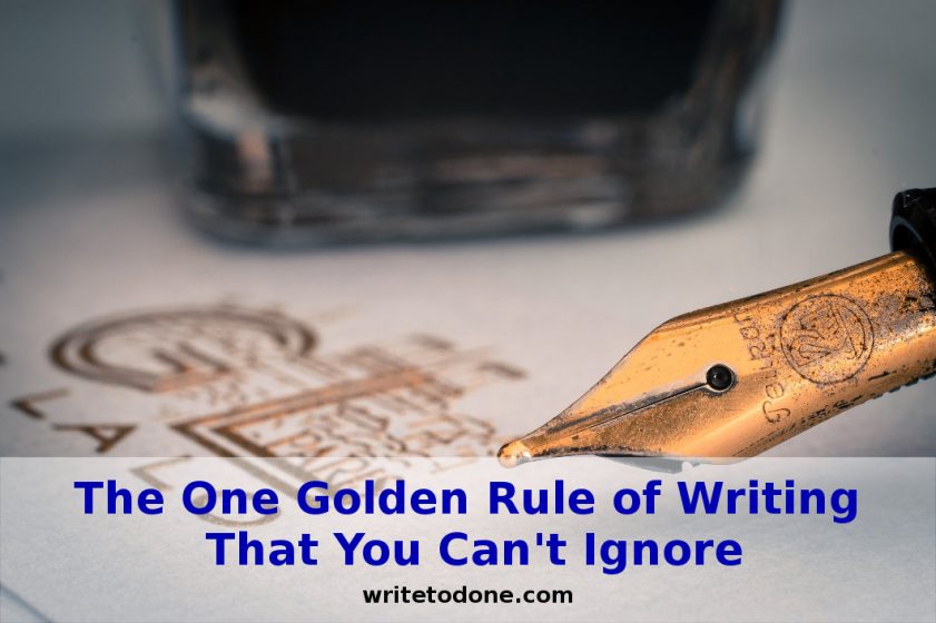 golden rule of writing - gold nib