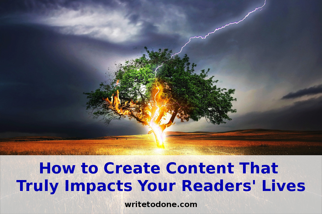 create content - lightening hitting tree