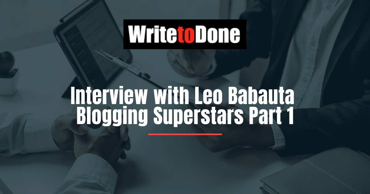 Interview with Leo Babauta - Blogging Superstars Part 1