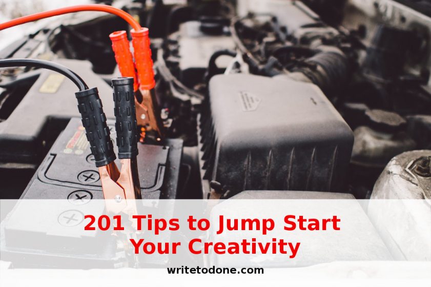 jump start your creativity - jump leads on car