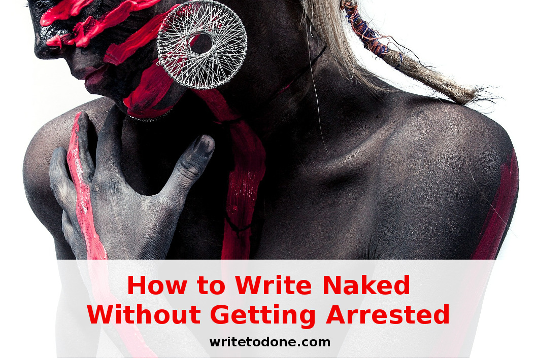 write naked - woman