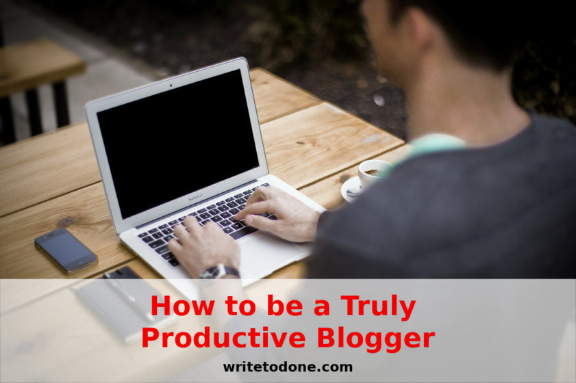 productive blogger - man at laptop