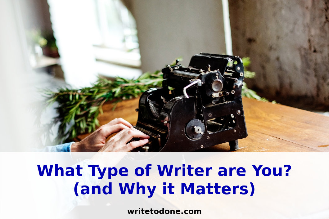 type of writer - man at typewriter