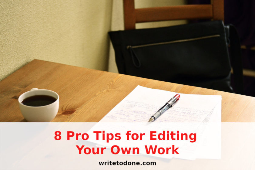 editing your own work - pen and paper