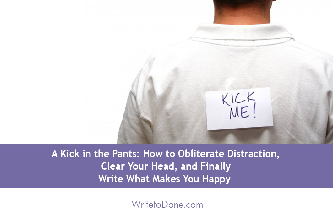 A Kick in the Pants: How to Obliterate Distraction, Clear Your Head, and Finally Write What Makes You Happy