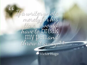 image quote on writing time