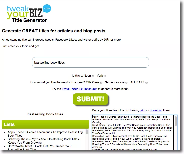 Here is how to best-selling book titles