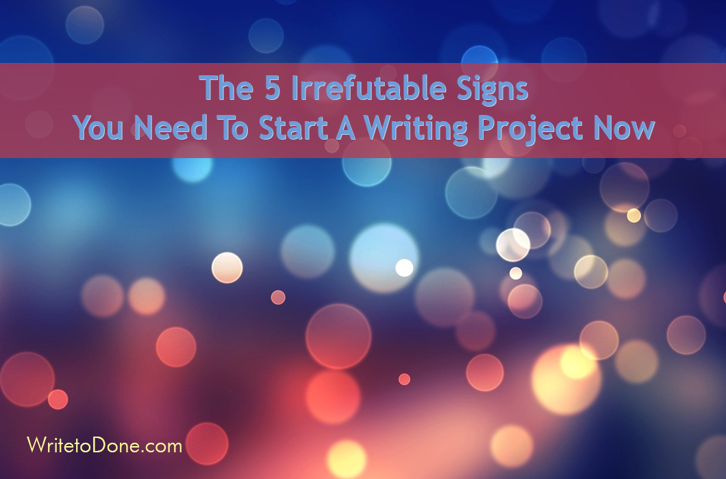 start a writing project now