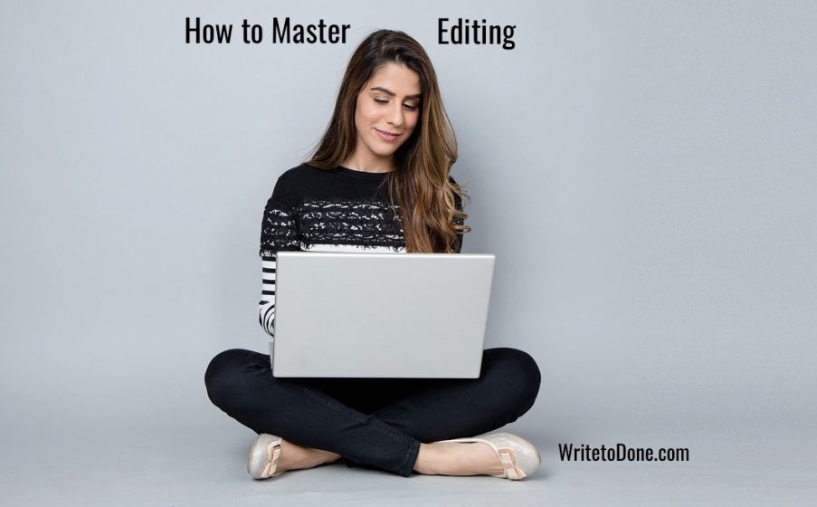 master editing - woman with computer