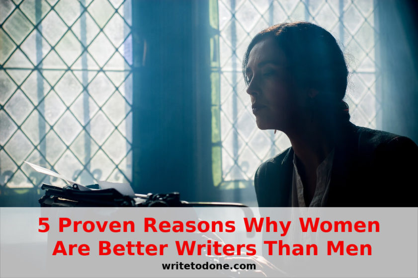 women are better writers - woman at typewriter